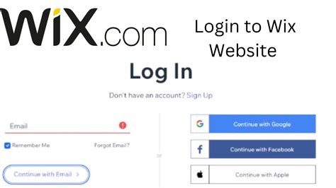 wix log in with google|Log In to Your Wix Account